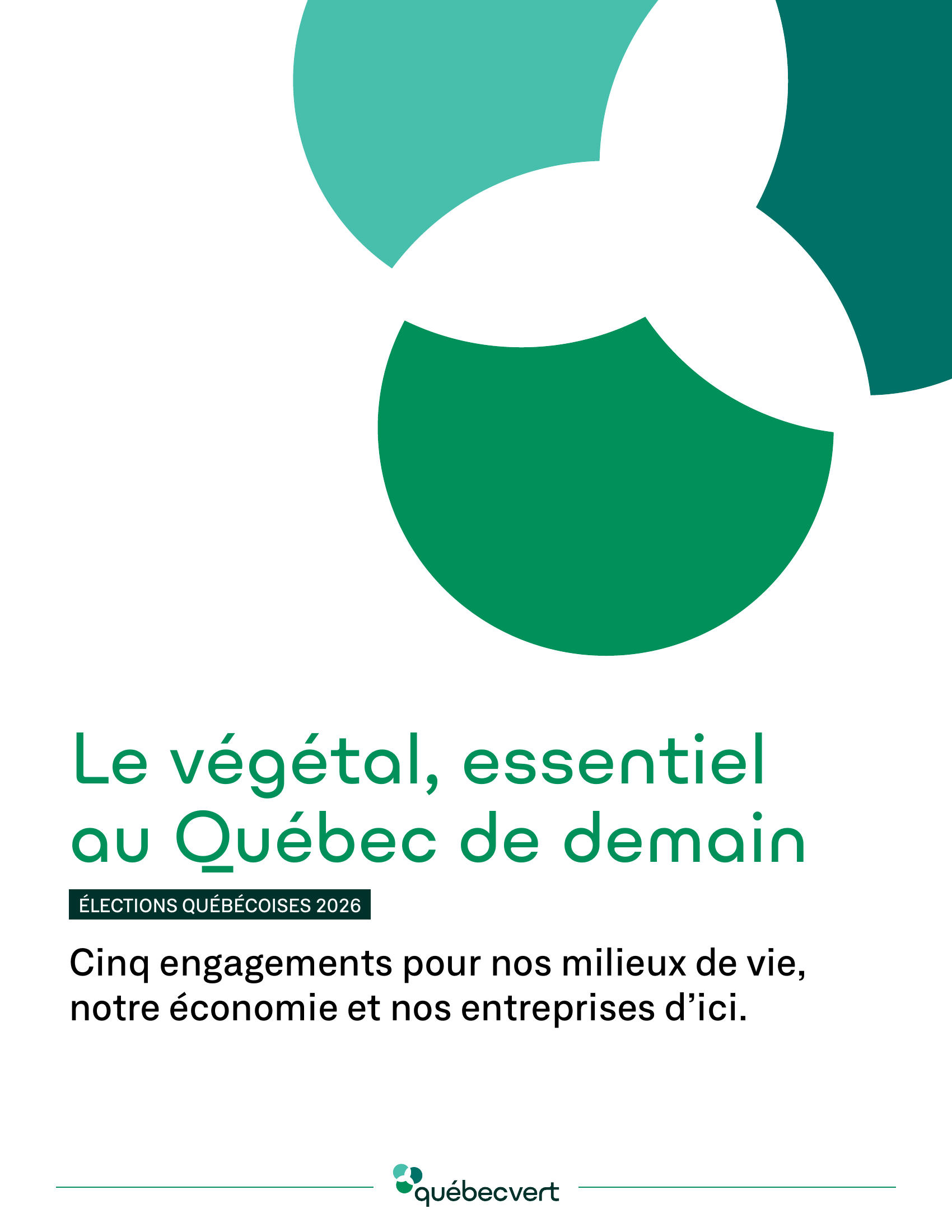 Élections 2026 : Québec Vert propose cinq engagements pour donner plus de place au végétal dans les priorités du prochain gouvernement 